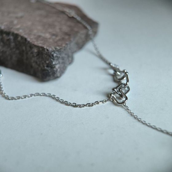 Серебряное колье с жемчугом барочным Серебряное колье с жемчугом барочным