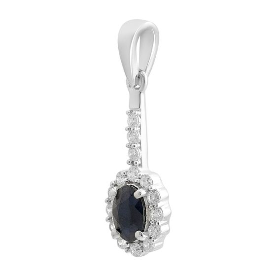 Серебряная подвеска с сапфиром 0.992ct