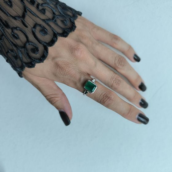 Серебряное кольцо с агатом 1.85ct