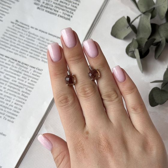 Серебряные серьги с султанитом 5.55ct