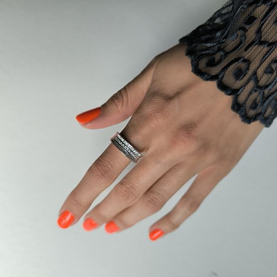 Серебряное кольцо с фианитами