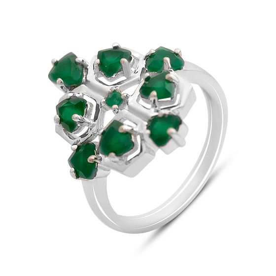 Серебряное кольцо с агатом 1.597ct