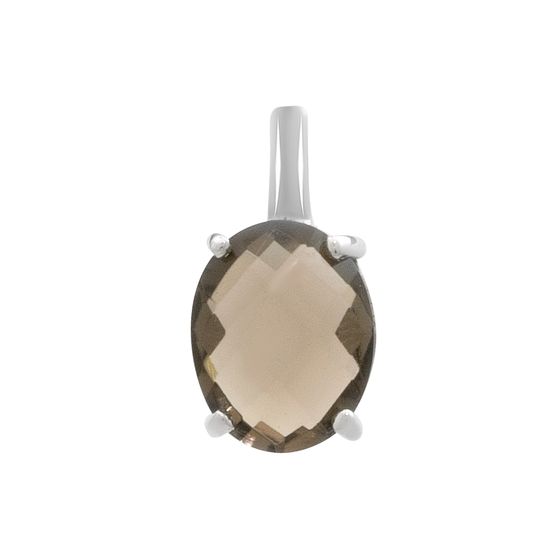 Серебряная подвеска с раухтопазом (дымчатым кварцем) 2.458ct