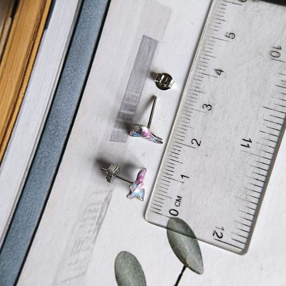 Серебряные серьги с емаллю