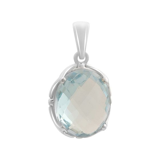 Серебряная подвеска с топазом 6.858ct