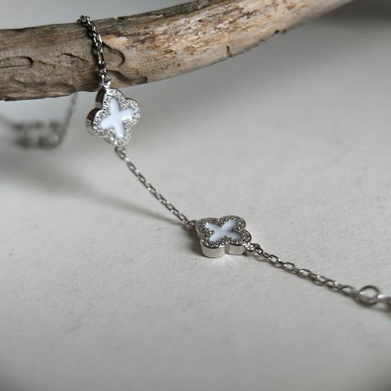 Серебряный браслет с емаллю