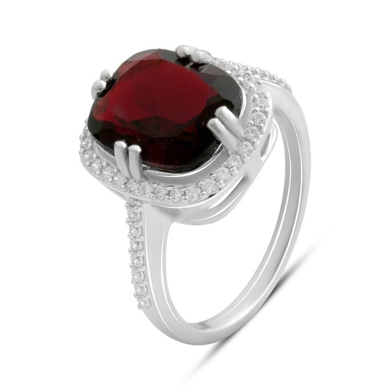 Серебряное кольцо с гранатом 4.94ct