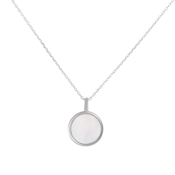 Серебряное колье с перламутром