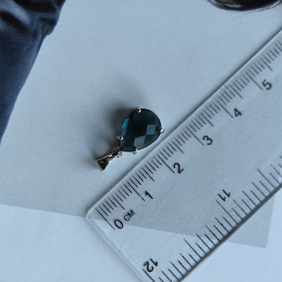 Серебряная подвеска с топазом Лондон Блю 3.363ct