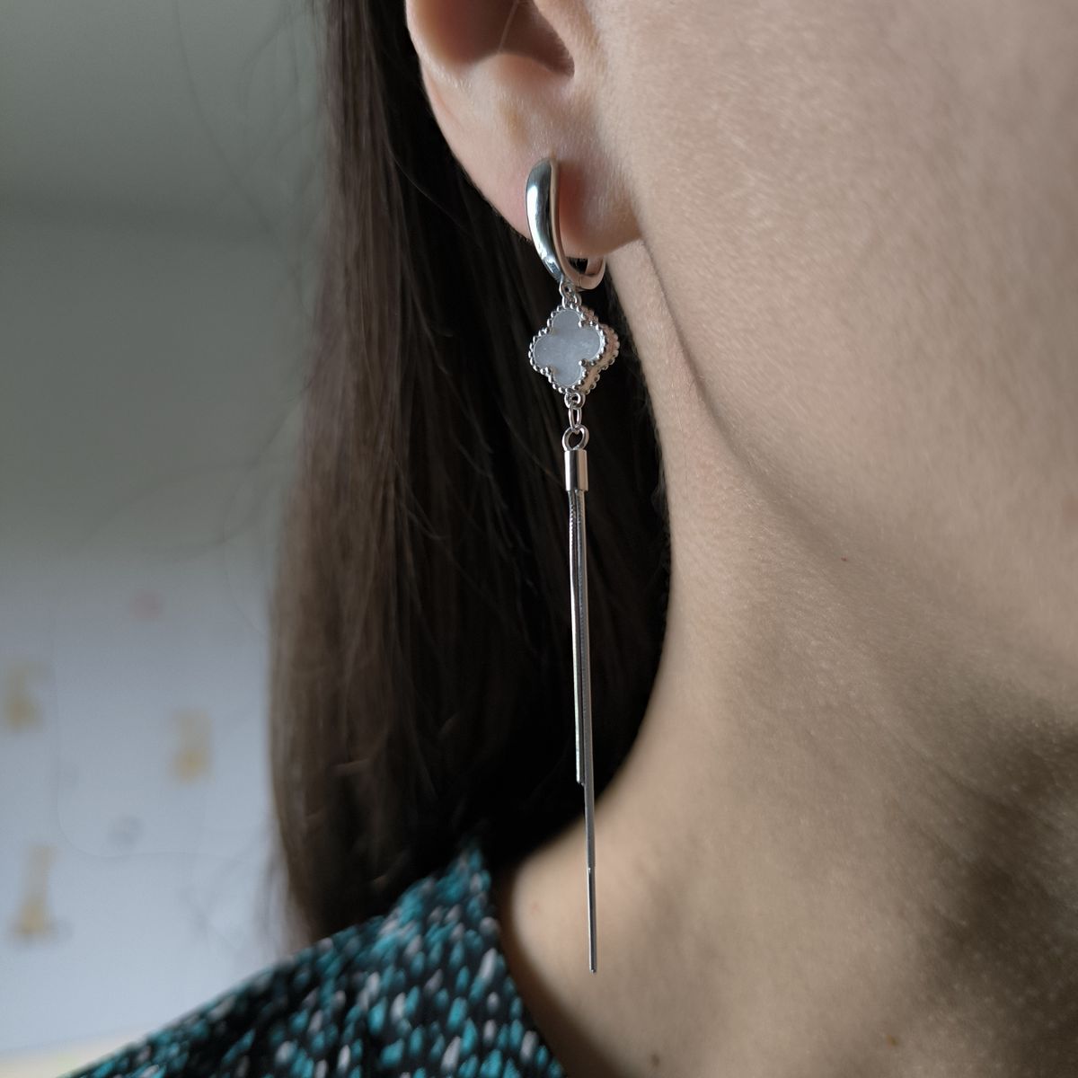 Серебряные серьги с перламутром