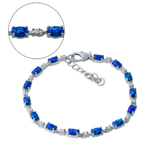 Серебряный браслет с опалом 3.042ct