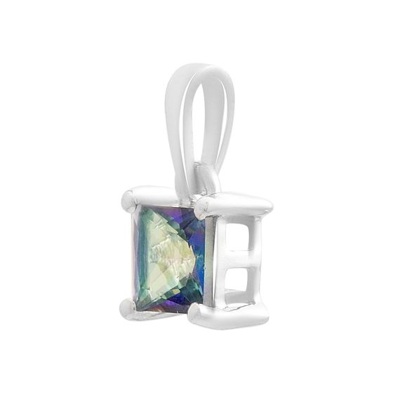 Серебряная подвеска с мистик топазом 0.5ct