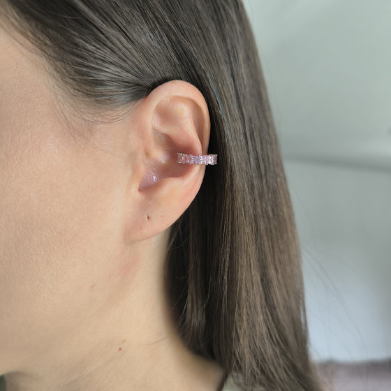 Серебряные серьги с фианитами