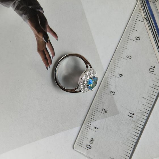 Серебряное кольцо с мистик топазом 1.901ct