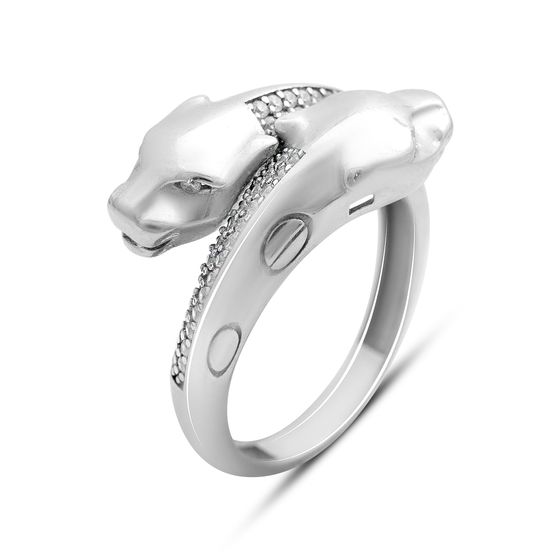 Серебряное кольцо с фианитами