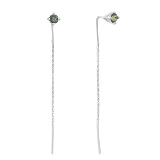 Серебряные серьги с мистик топазом 0.49ct