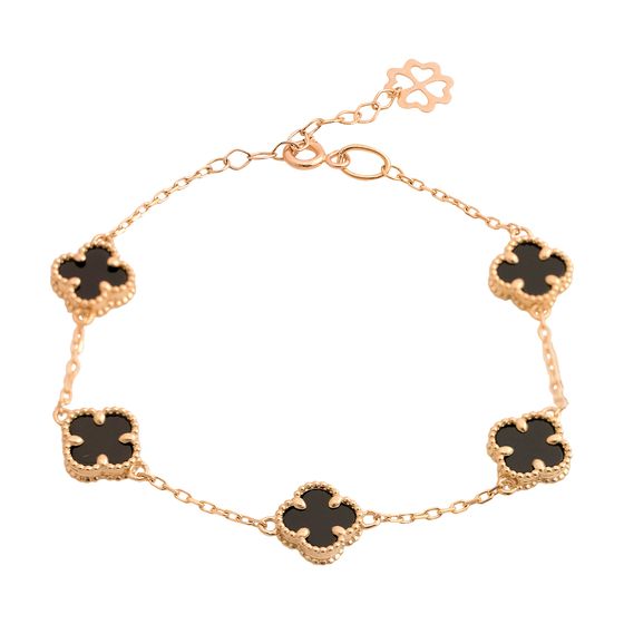 Золотой браслет с ониксом