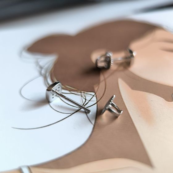 Серебряные серьги с фианитами