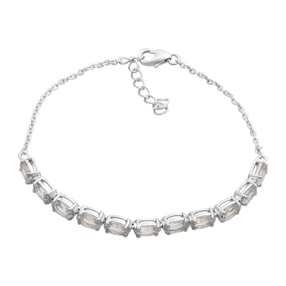 Серебряный браслет с топазом 5.267ct