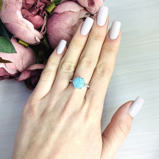 Серебряное кольцо с опалом 1.722ct