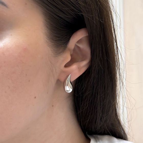 Серебряные серьги без камней Серебряные серьги без камней