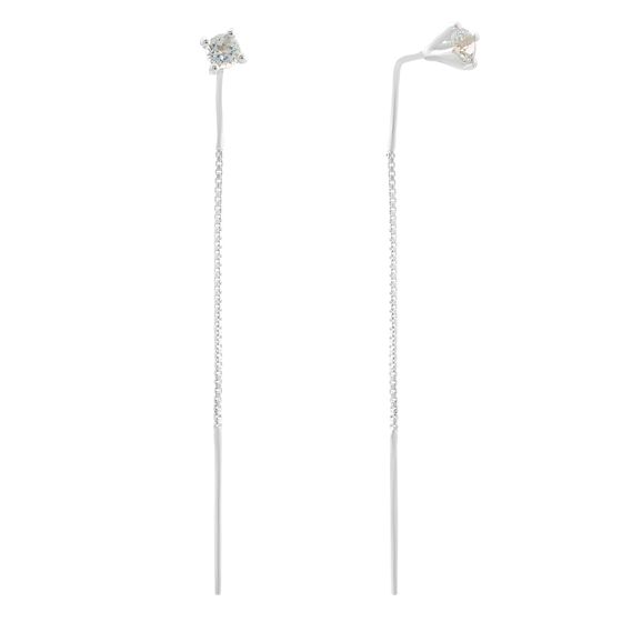 Серебряные серьги с топазом 0.619ct