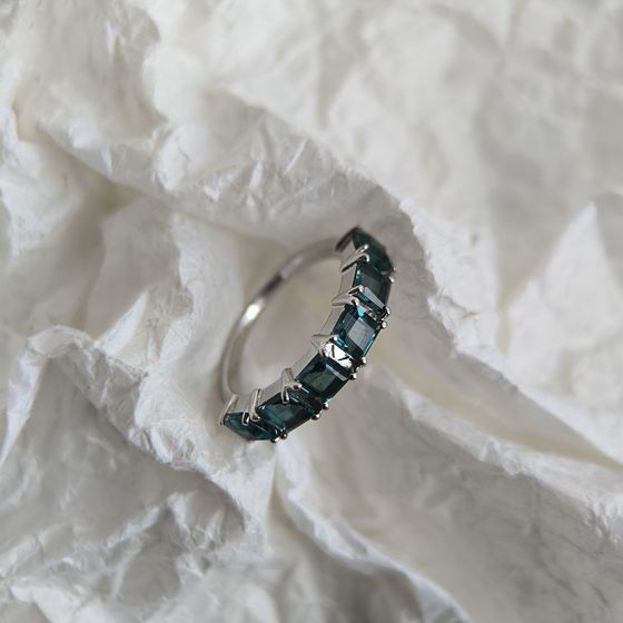 Серебряное кольцо с топазом Лондон Блю 1.925ct