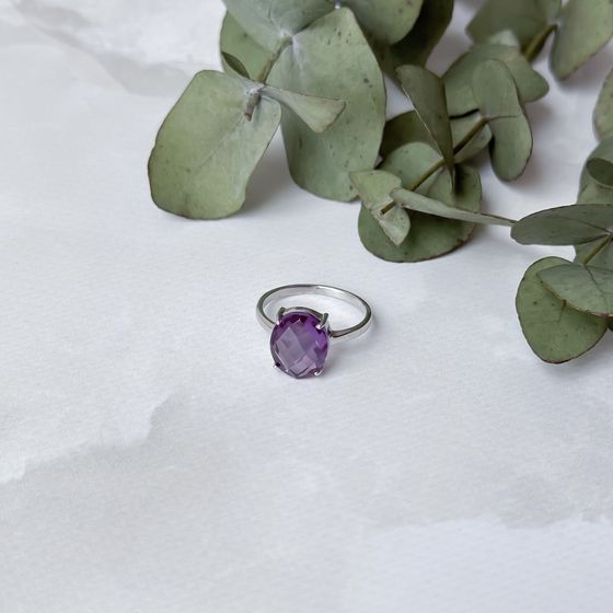 Серебряное кольцо с александритом 5.833ct