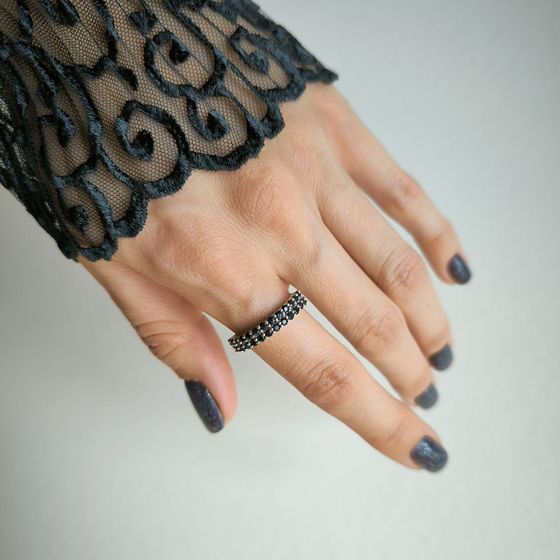 Серебряное кольцо с сапфиром