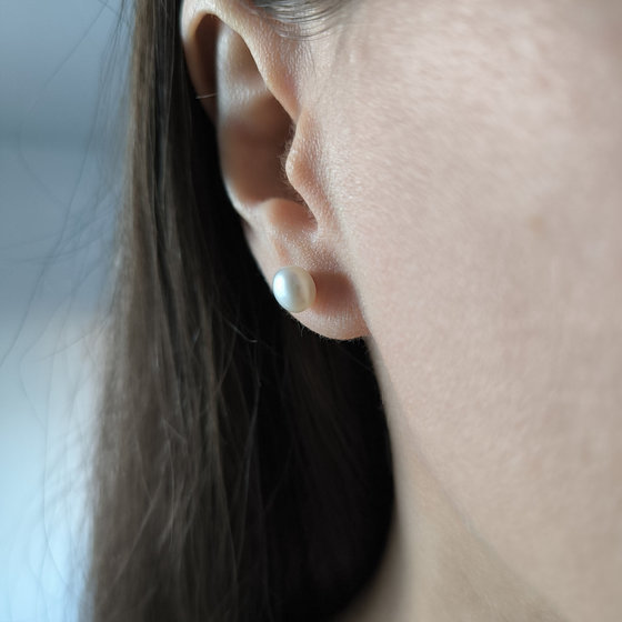 Серебряные серьги с жемчугом