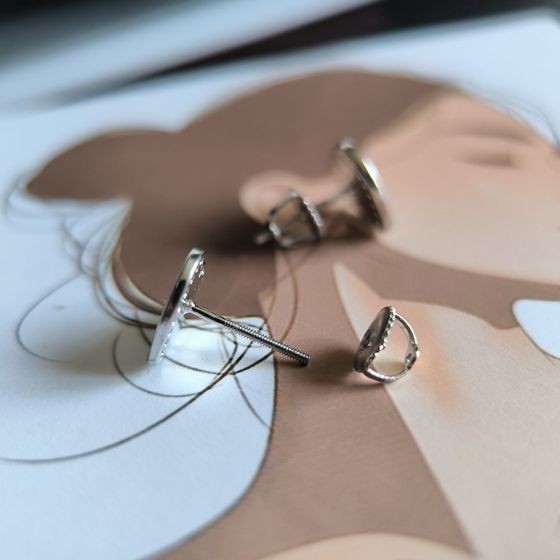 Серебряные серьги с перламутром