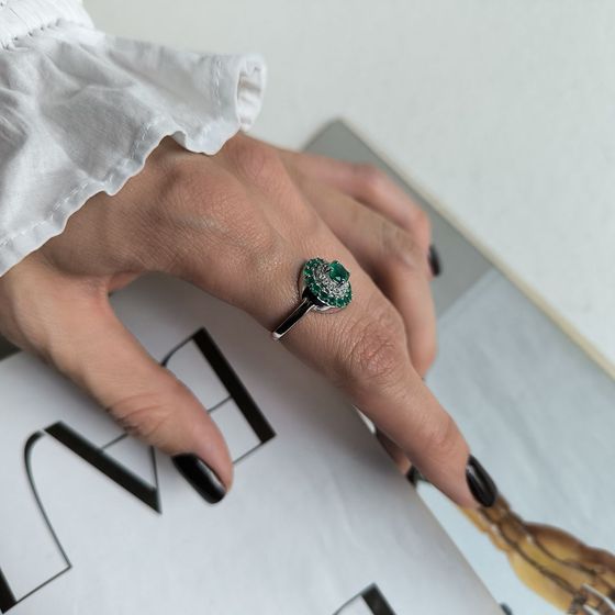 Серебряное кольцо с агатом 1.178ct