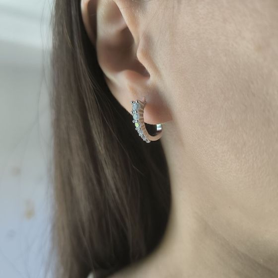 Серебряные серьги с фианитами