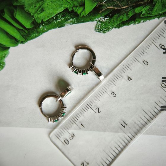 Серебряные серьги с фианитами