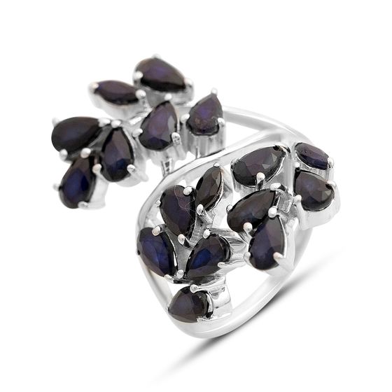 Серебряное кольцо с сапфиром 3.725ct