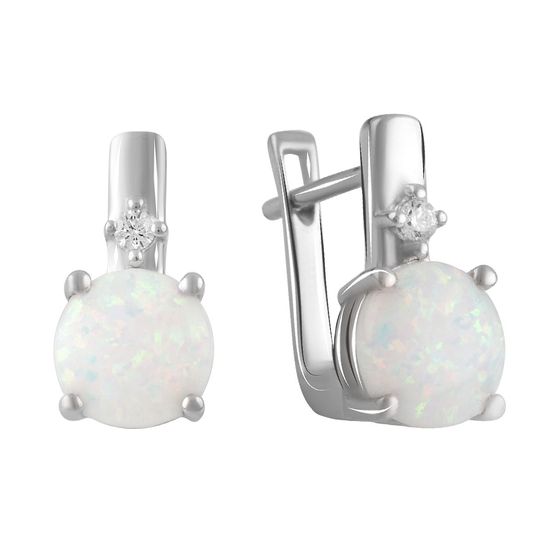 Серебряные серьги с опалом 1.698ct