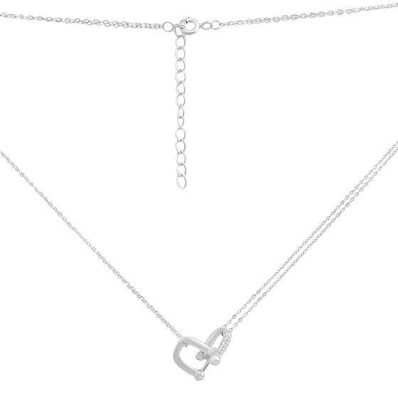 Серебряное колье с фианитами