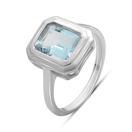 Серебряное кольцо с топазом 4.013ct