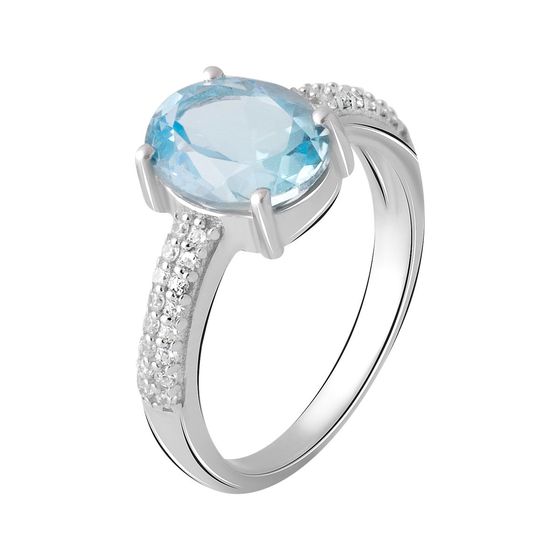 Серебряное кольцо с топазом 3.237ct