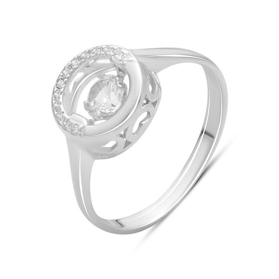 Серебряное кольцо с фианитами