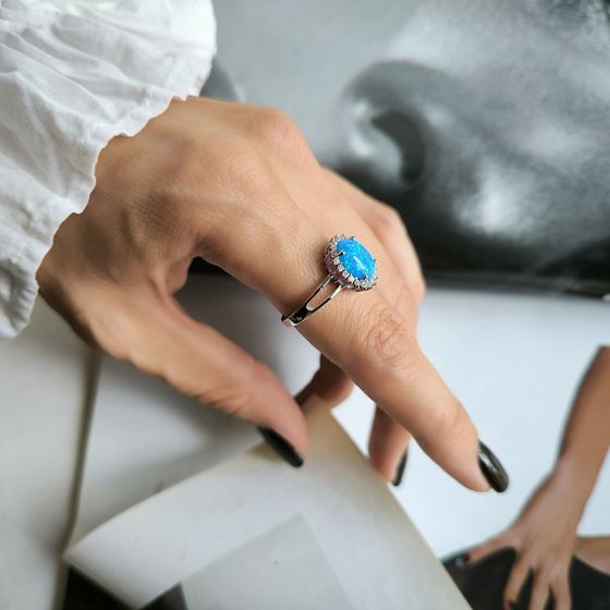 Серебряное кольцо с опалом 1.265ct