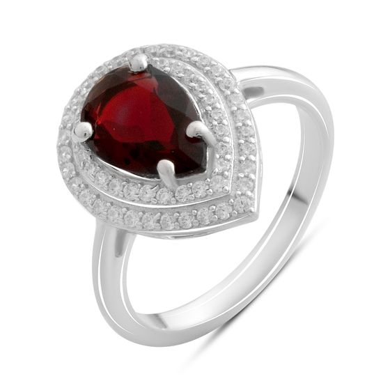 Серебряное кольцо с гранатом 2.18ct