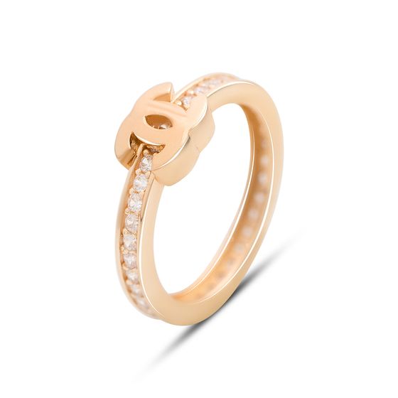 Золотое кольцо с фианитами 0.37ct