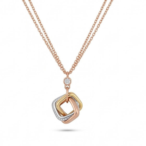 Серебряное колье с фианитами