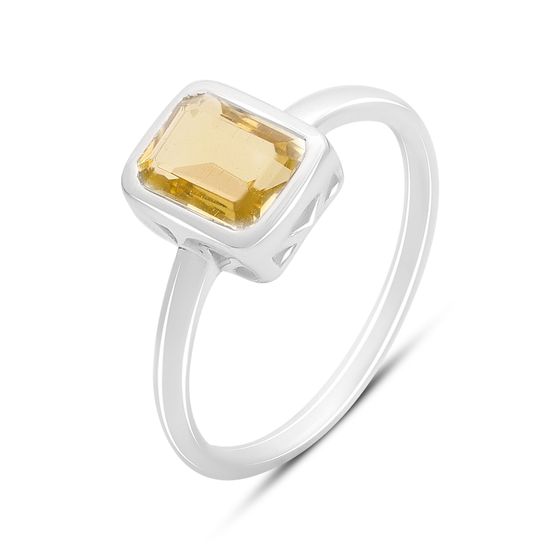 Серебряное кольцо с цитрином nano 1.292ct