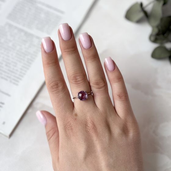 Серебряное кольцо с александритом 3.668ct