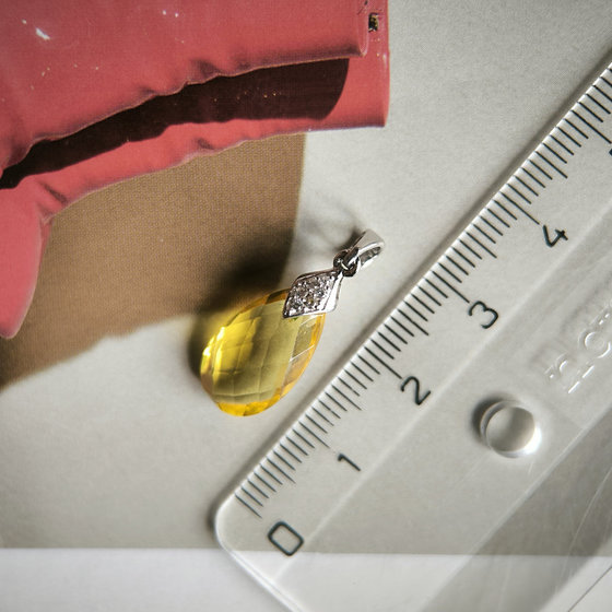 Серебряная подвеска с цитрином nano 4.759ct
