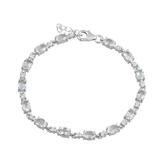 Серебряный браслет с топазом 7.068ct