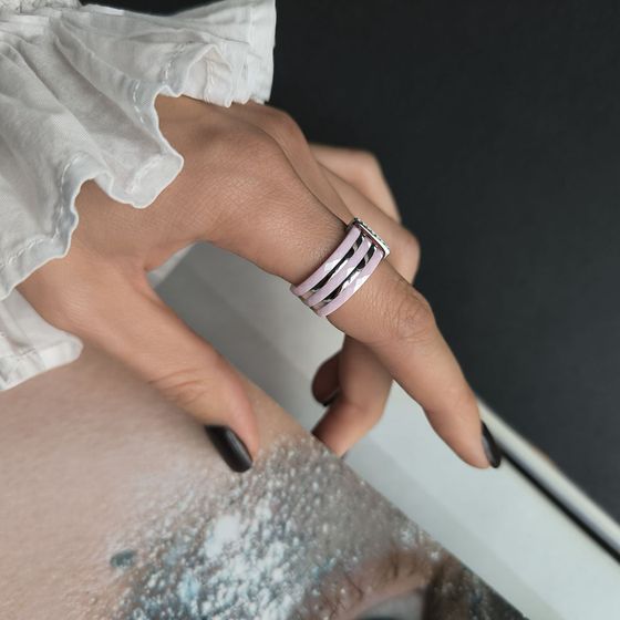 Серебряное кольцо с керамикой