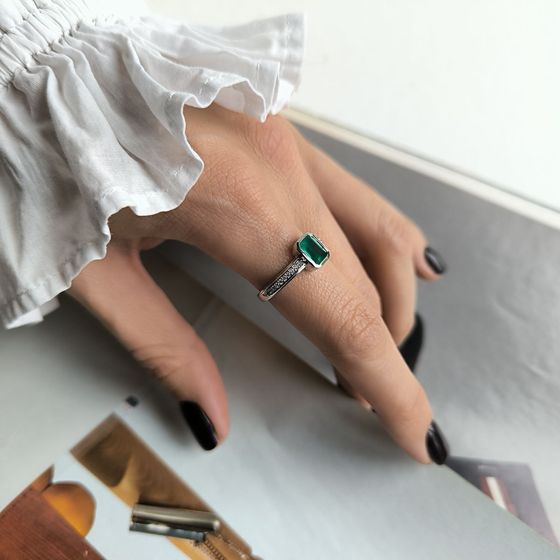 Серебряное кольцо с агатом 1.087ct